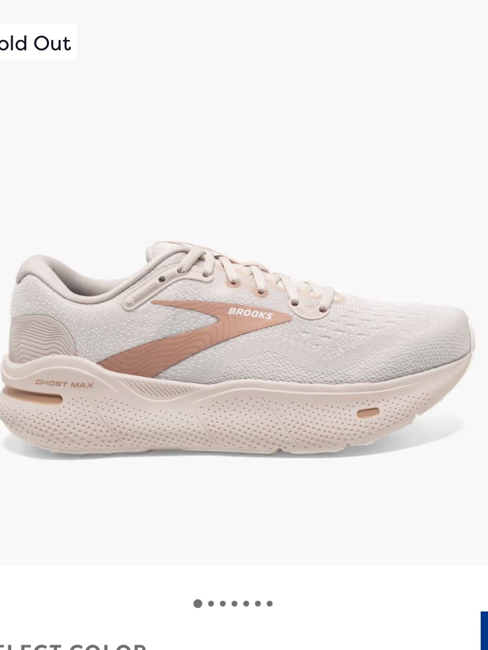 Brooks Ghost Max Women’s Cream and White Running Shoes
